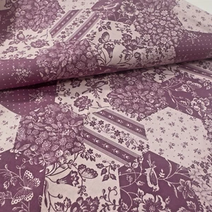 Quilt Shop Cotton 1 1/2 Yards 44" Wide Light Pink/Burgundy - Picture 1 of 6