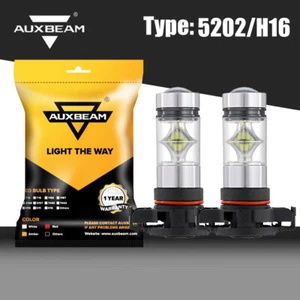 AUXBEAM 5202 H16 LED Fog Light Bulbs For Chevy Silverado 1500 2007-2015 6000K - Picture 1 of 12