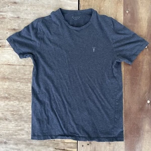 AllSaints Luxary Shirt Mens Large Charcoal Gray  Regular Fit Streetwear - Picture 1 of 14