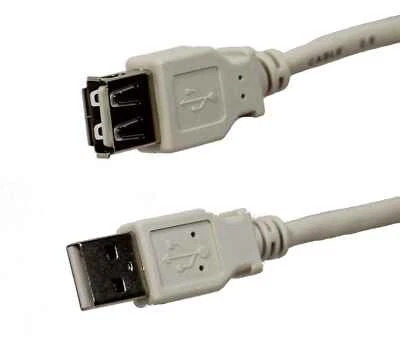 USB 2.0 VerlängerungsKabel Datenkabel Verlängerung Stecker A / Buchse A GRAU - Bild 1 von 4