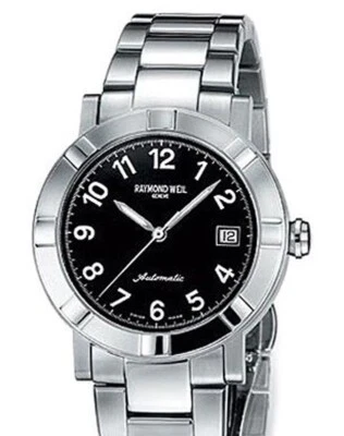 Мужские часы Raymond Weil черный циферблат автоматический механизм сталь 3430-STB-05208 - Изображение 1 из 4
