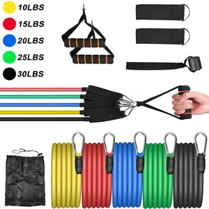 Conjunto de bandas de resistencia Yoga Pilates Abdominales Ejercicio Fitness Tubo Bandas de entrenamiento - Imagen 1 de 15