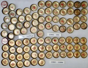 Vintage Coca Cola Coke Metal Bottle Caps 1960s Lot of (93) - Picture 1 of 12