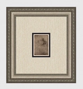 REMBRANDT 1800er Radierung B330 "Der Hut mit breiter Krempe" DURAND gerahmt SIGNIERT COA - Bild 1 von 4