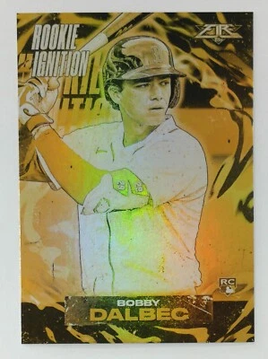 2021 Topps Fire #RI-19 Bobby Dalbec  Rookie Ignition Gold Minted - Image 1 of 2