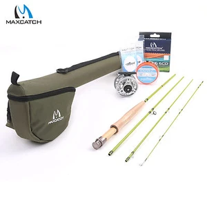 Maxcatch Fly Fishing Rod & Reel Combo 3WT 7'6'' 4Sec 3/4WT Fly Line Backing Kit - Picture 1 of 9