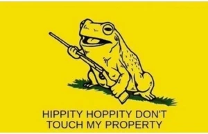 Gadsden Flagge ABZIEHBILD SCHWERLAST VINYL Hippity Hoppity Don't Touch My Property 3x5" - Bild 1 von 24