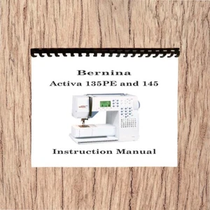Peine Bernina Activa 135PE y Activa 145 manual de instrucciones impreso manual encuadernado - Imagen 1 de 7