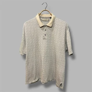 NATURALIFE Polo Shirt Mens XXL Golf Retro Knit Tecture Tan Contrast Collar - Picture 1 of 4