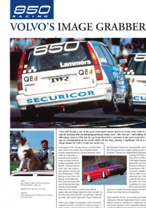 Volvo 850 Racing Touring Cars 1996 UK Market Foldout Poster Brochure 855 T-5R