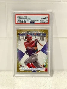 2023 Topps Finest JULIO RODRIGUEZ World's Finest GOLD MINI DIAMOND /50 PSA 10 - Picture 1 of 2