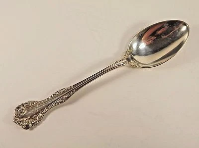 Cuchara sopa ovalada de postre esterlina florentina Alvin ca 1900 inicial H 6 7/8 pulgadas Foto 1 de 4