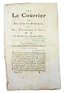 1789.M. De Gorsas, Citizen De Paris. Correo De París En las Provincias - Bild 1 von 8