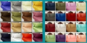 Luxury 4 PCs Water Bed Sheet Set 1000tc Egyptian Cotton Multi Colors All Size - Picture 1 of 41