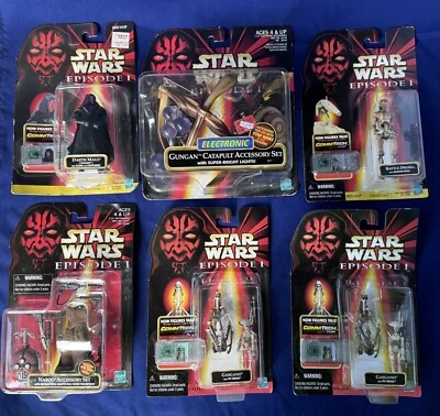 Lote de 6 figuras Hasbro de colección Star Wars Episodio 1 (Darth Maul+Gasgano+Más) Foto 1 de 4