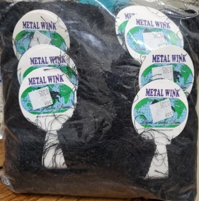 10 Balls BLACK Dark Horse METAL Wink Eyelash Yarn NIP Lot of 10 - Image 1 of 3