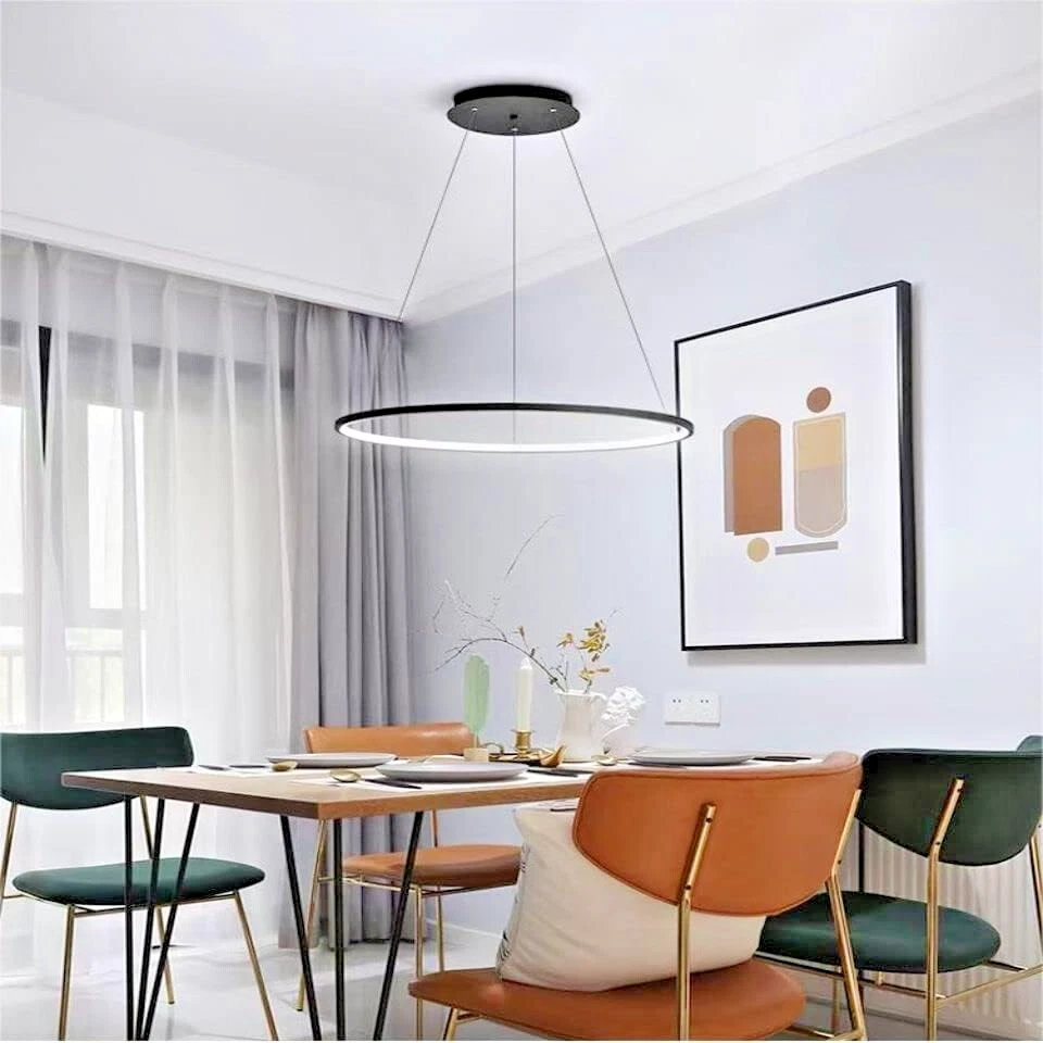 LightInTheBox Modern LED Ring Chandelier, 31.5" Halo Pendant Light Fixture Circl - Image 1 of 4