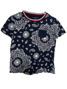 Tommy Hilfiger Blue Shirt Small Parley Print  Shirt Short Sleeves - Picture 1 of 8
