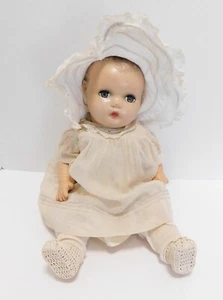 Antique Composition & Cloth Body Horsman Baby Doll 16.5" inch Sleep Eyes - Picture 1 of 18