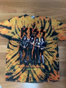 KISS End Of The Road World Tour Tie Dye T-Shirt Size Extra Large New & Unworn - Picture 1 of 2