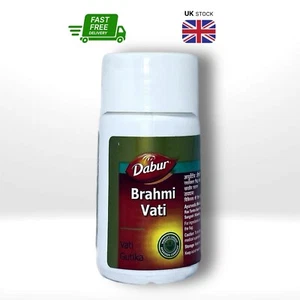 Brahmi Vati Dabur 40 Tab - Ayurvedisches Gehirntonikum, Gedächtnisunterstützung, pflanzliches Heilmittel - Bild 1 von 3