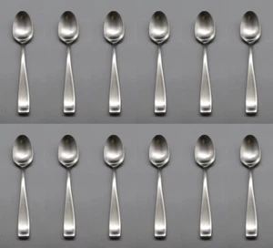 Oneida Stainless SATIN MODA Oval Soup / Place Spoons - Set of Twelve New - Picture 1 of 4