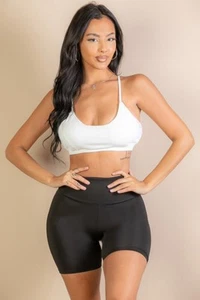 Racerback Cutout Sports Bra - Picture 1 of 16