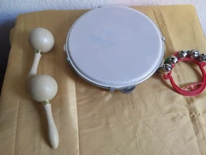 Musikinstrumente 3-Piece Hand Tambourine and Crescent Moon Tambourine Hand Tambo - Bild 1 von 4