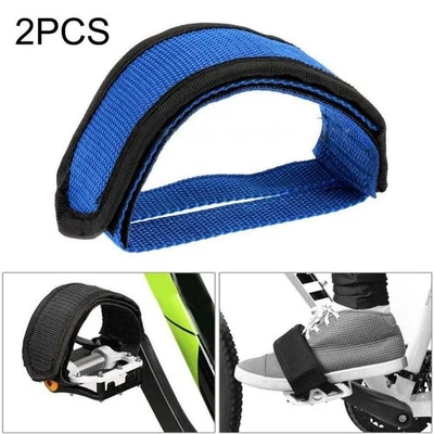 2X Bicycle Fixed Gear Cycling Pedals Bands Feet Set With Straps Pedal US - Image 1 of 4