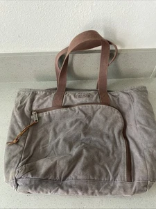 Bolso de hombro de viaje de lona marrón organizador de fin de semana Duluth Trading Co. - Imagen 1 de 12