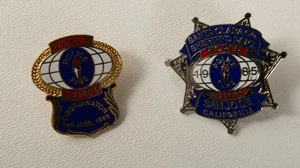 World Police Fire Games Pins (B10C-21/JSF6) 1985 San Jose Calif Foggy Notions - Picture 1 of 10
