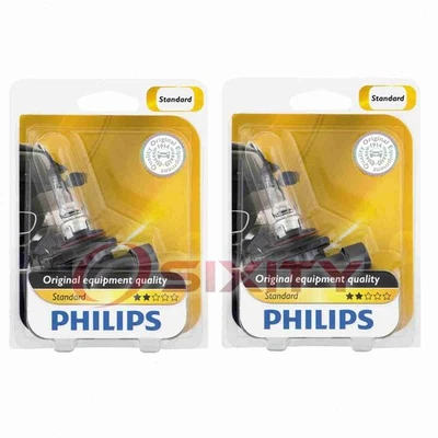 2 pc Philips Low Beam Headlight Bulbs for Honda Accord Civic CRX Odyssey fe - Image 1 of 4