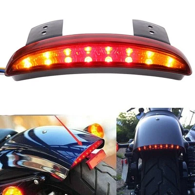 LED Fender Tail Light Brake Turn Signal Light For Harley Davidson Iron 883 09-18 — 第 1/4 张图片