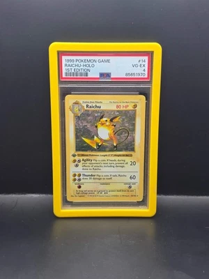 #14/102 Raichu 1st edition Base Set Shadowless PSA 4 - Image 1 of 2