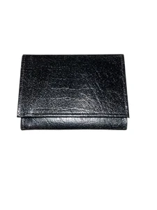 Vintage SWANK Black Bifold Genuine Cowhide Leather Wallet - Picture 1 of 3