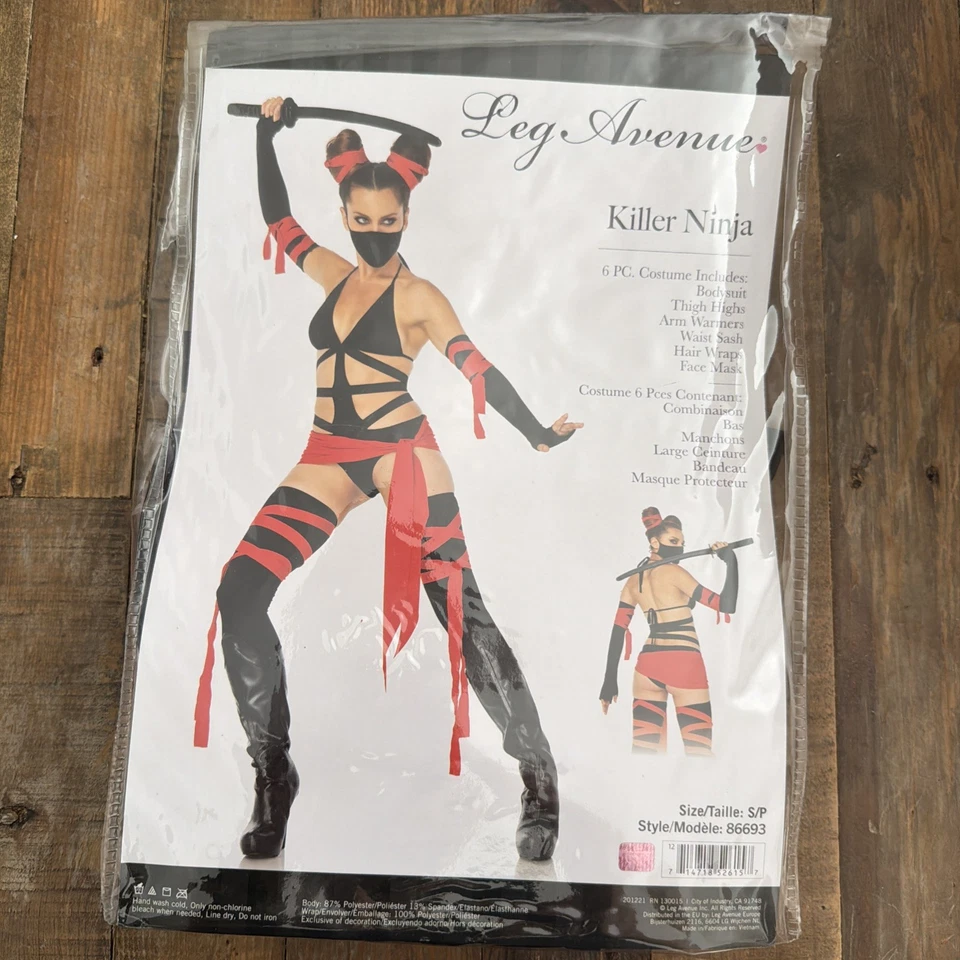 Leg Avenue Killer Ninja Costume Costume Adult Halloween Small - Image 1 of 1
