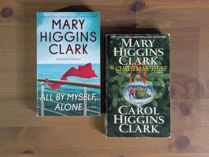2pk Mary Higgins Clark Books - By Myself Alone, Christmas Thief Murder Mysteries - Foto 1 di 3