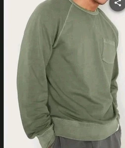 Old Navy Men’s French Terry Pocket Sweatshirt Green Size Medium NWT - Picture 1 of 6