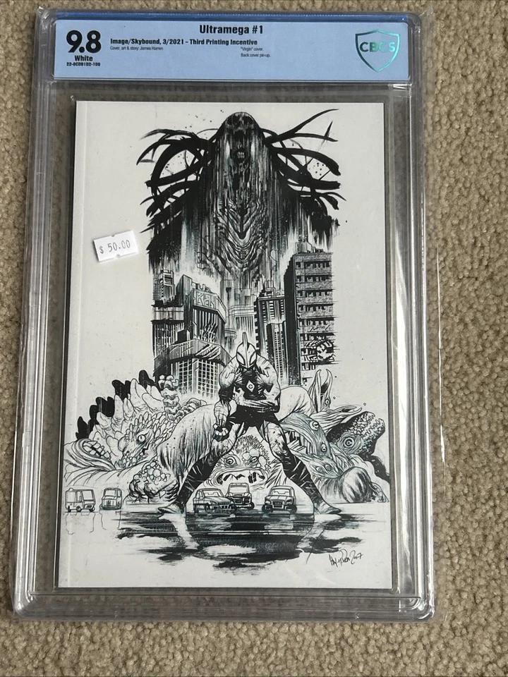ULTRAMEGA #1 Incentive Virgin Sketch VARIANT CBCS 9.8 Amazing Kaiju Comic - Image 1 of 2
