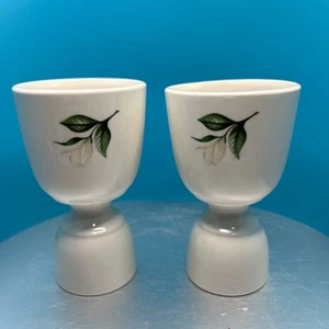 Vintage Homer Laughlin Nautilus Magnolia Double Egg Cups 2 V47 - Picture 1 of 5