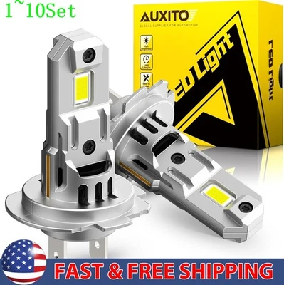 Super White H7 Headlight LED Bulb Conversion Hi-Lo Beam Lamp 6500K 1-10Set - Image 1 of 4