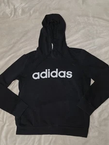 Adidas Hoodie Pullover schwarz weiß Logo Damen Größe M - Bild 1 von 7