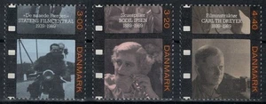 DANIMARCA 1989 Il cinema danese 3v MNH** - Picture 1 of 1