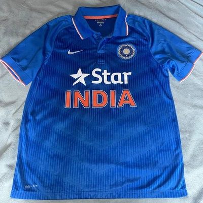 Camiseta Nike Dri-Fit azul masculina XL Star BCCI Crest da equipe nacional de críquete da Índia - Imagem 1 de 4