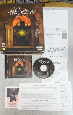 Hexen (PC CD Rom 1994) BIG BOX Release with Manual, Appendum ID Software #RARE# - Image 1 of 4