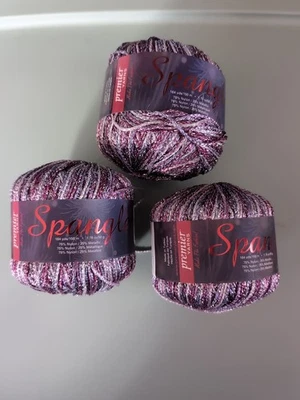 Lot of 3 Balls, Premier Spangle Yarn, 1.5 oz/Each.  Confetti. As Pictured  - Image 1 of 4