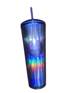 Starbucks 2021 Fall Purple Domed Kaleidoscope 24oz Venti Tumbler Cold Cup - Picture 1 of 3
