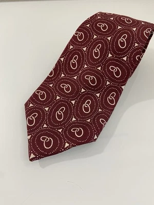 Corbata vintage años 80 POLO RALPH LAUREN para hombre eslabones rojos hecha en EE. UU. 100 % SEDA Foto 1 de 4