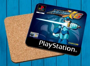 MEGA MAN X6 PLAYSTATION PSX POSAVASOS MADERA WOODEN COASTERS - Imagen 1 de 1