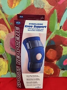 FLA Stabilizing Knee Support W/Spiral stays, Horseshoe Stabilizer Blk Large NIB - Picture 1 of 2